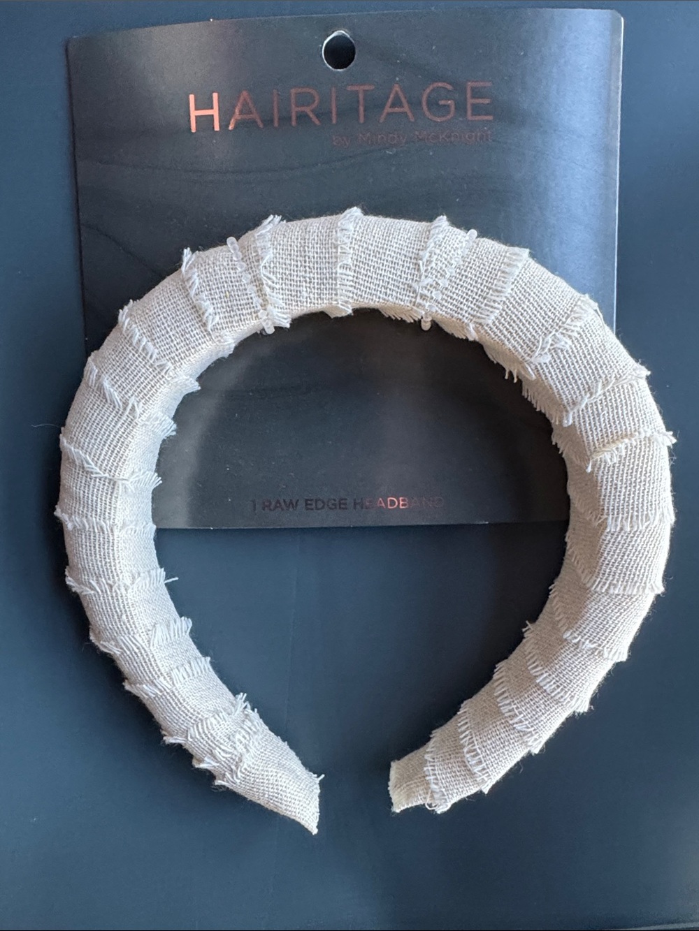 HAIRITAGE Raw Edge Linen Padded Headband NEW 🏷️